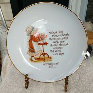 VTG. Holly Hobbies Porcelain MOTHER'S DAY PLATE Japen 1975